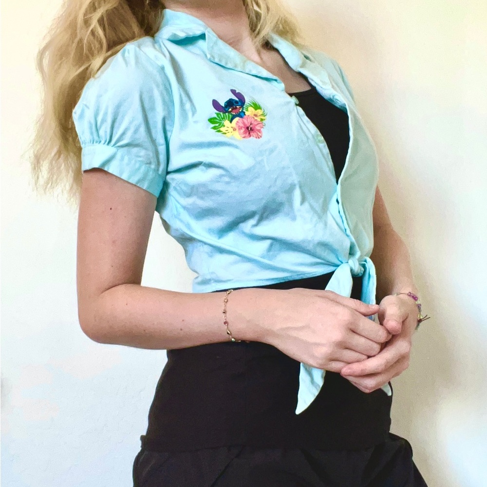 Disney Lilo and Stitch cropped vintage tie top